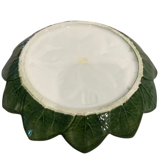Leaves Plate ABC Bassano Pottery Majolica - Picture 2 of 5